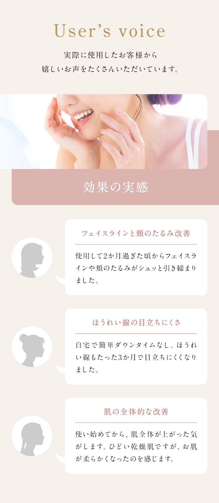 User’s voice 効果の実感